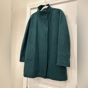 J. Crew NWT Green Wool Blend City Coat Size 8